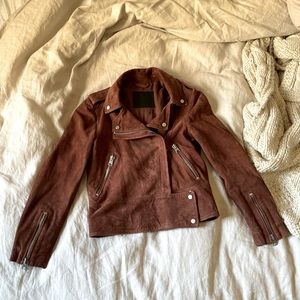 NWOT Allsaints Goat Leather (Suede) Moto Jacket